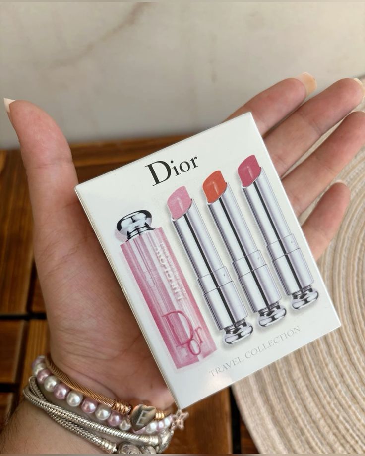 Dior Addict Lip Glow Lip Balm Lip Kit - 004 Coral +001 Pink