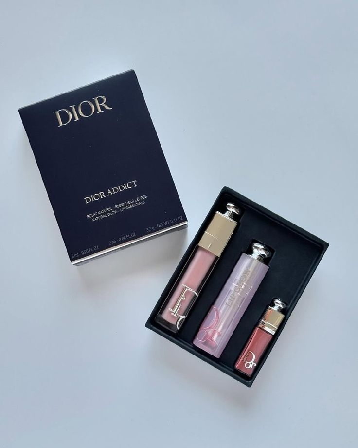 Dior Addict Lip Essentials 3pc Set + Gift Box Lip Glow & Maximizer