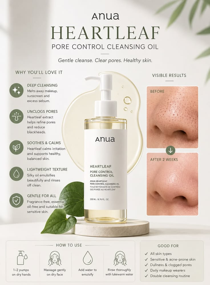Anua Heartleaf Pore Control Cleansing Oil