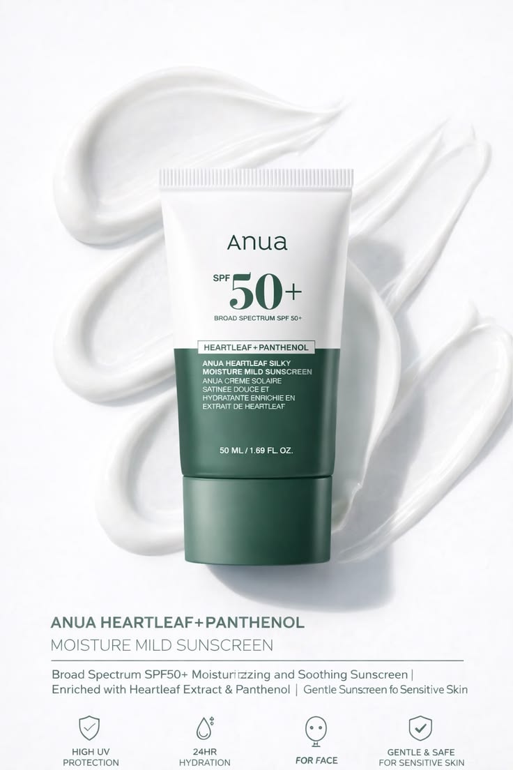 Anua Heartleaf Silky Moisture Sun Cream