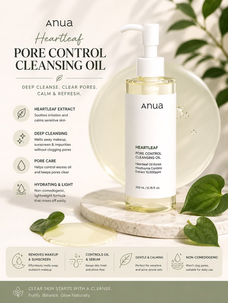 Anua Heartleaf Pore Control Cleansing Oil