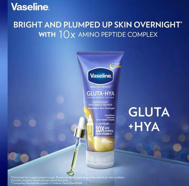Vaseline Gluta-Hya Serum Burst Lotion Overnight Radiance Repair 330ml