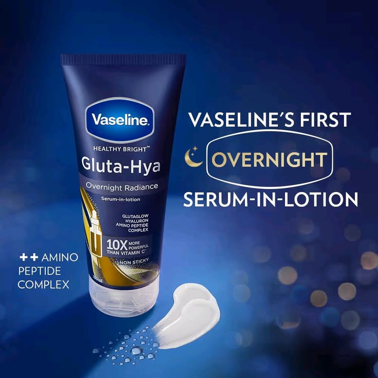 Vaseline Gluta-Hya Serum Burst Lotion Overnight Radiance Repair 330ml